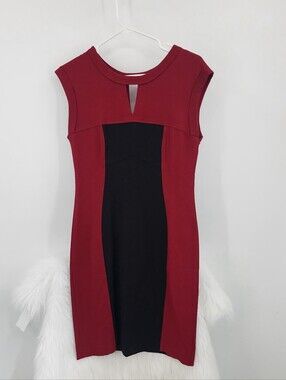 Yoana Baraschi Colorblock Bodycon Dress | Made inNYC |Size 6 Red & Black